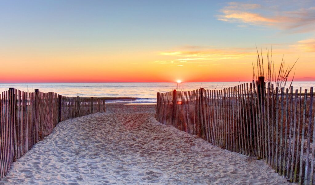 sunset on Bethany Beach